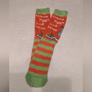 Dr. Suess Green Eggs and Ham Adult Novelty Crew Socks
